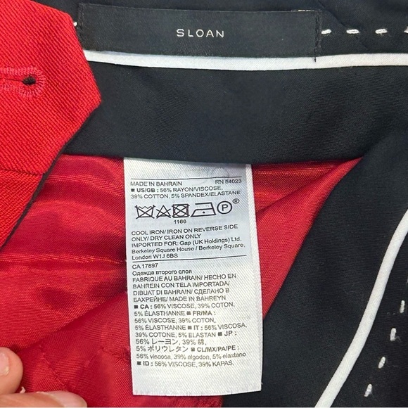 Banana Republic red Sloan ankle pants Sz 6 - Picture 8 of 13